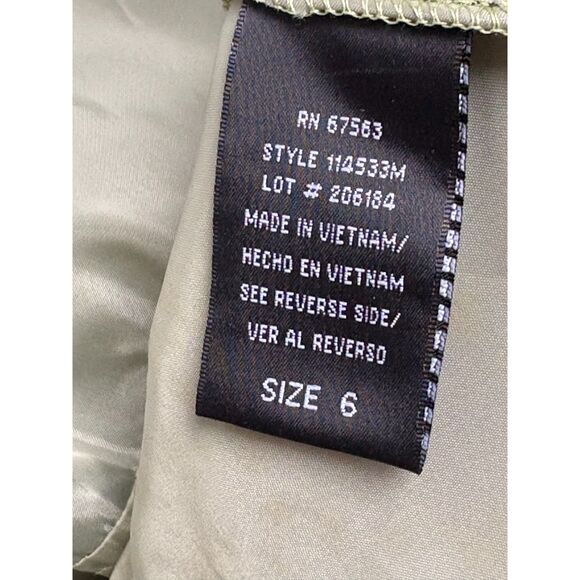 SL Fashions Draped Flare Satin Charmuese Dress Party Formal Black Green Size 6 - Picture 9 of 12